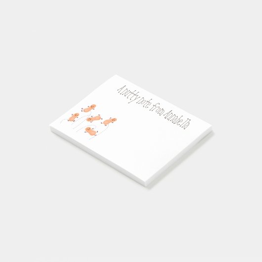 かわいいハッピージャンプ落花生の漫画イラストレーション ポストイット (アングル)