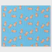 かわいいハッピージャンプ落花生の漫画イラストレーション ラッピングペーパー (フラット)