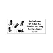 かわいいハッピージャンプ落花生の漫画イラストレーション ラバースタンプ (インプリント)