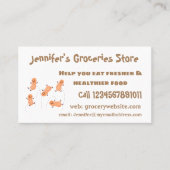 かわいいハッピージャンプ落花生の漫画イラストレーション 名刺 (正面)