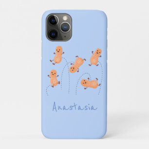 かわいいハッピージャンプ落花生の漫画イラストレーション iPhone 11 PROケース