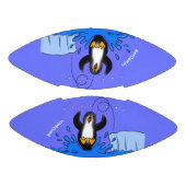 かわいいハッピージャンペンギン漫画イラストレーション アメリカンフットボール (パネル)