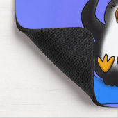 かわいいハッピージャンペンギン漫画イラストレーション マウスパッド (コーナー)