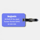 かわいいハッピージャンペンギン漫画イラストレーション ラゲッジタグ (裏面横)