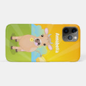 かわいいハッピージャージーの牛と花の日の出の漫画 Case-Mate iPhoneケース (裏面(横))