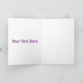 かわいいハッピージャージーの牛と花の漫画の誕生日 カード (内部)