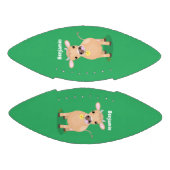 かわいいハッピージャージーの牛と花の漫画 アメリカンフットボール (パネル)