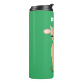 かわいいハッピージャージーの牛と花の漫画 タンブラー (回転左)