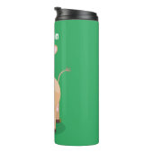 かわいいハッピージャージーの牛と花の漫画 タンブラー (回転右)