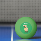 かわいいハッピージャージーの牛と花の漫画 卓球ボール (ネット)