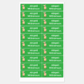 かわいいハッピージャージーの牛の漫画パーソナライズされた ラベル (シート)