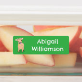 かわいいハッピージャージーの牛の漫画パーソナライズされた ラベル (貼付)