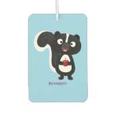 かわいいハッピースカンクアニメイラストレーション カーエアーフレッシュナー (正面)