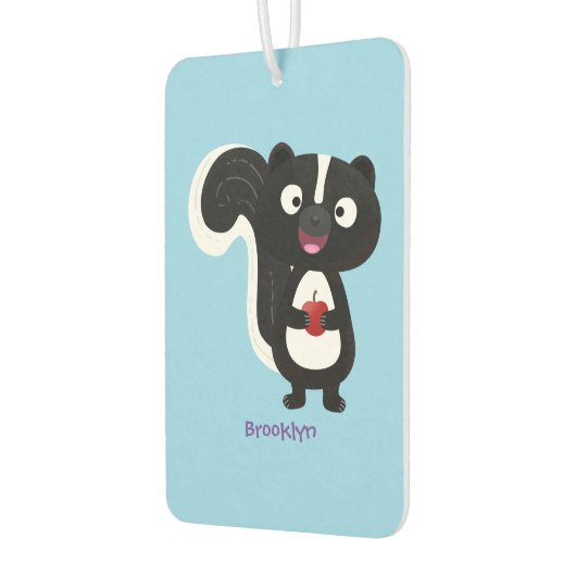 かわいいハッピースカンクアニメイラストレーション カーエアーフレッシュナー (左)