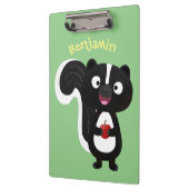 かわいいハッピースカンクアニメイラストレーション クリップボード (左)