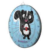 かわいいハッピースカンクアニメイラストレーション ダーツボード (正面右)