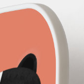 かわいいハッピースカンクアニメイラストレーション ピックルボールラケット (左詳細)