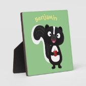 かわいいハッピースカンクアニメイラストレーション フォトプラーク