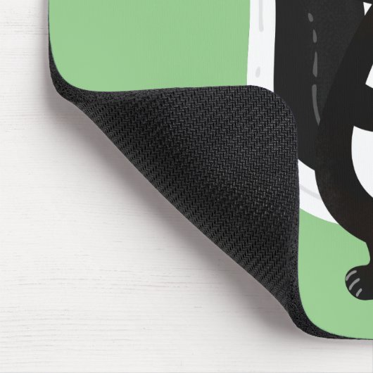 かわいいハッピースカンクアニメイラストレーション マウスパッド (コーナー)