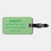 かわいいハッピースカンクアニメイラストレーション ラゲッジタグ (裏面横)