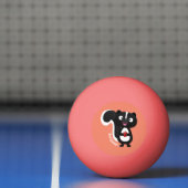 かわいいハッピースカンクアニメイラストレーション 卓球ボール (ネット)