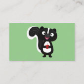 かわいいハッピースカンクアニメイラストレーション 名刺 (裏面)