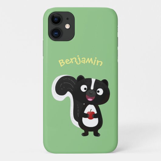 かわいいハッピースカンクアニメイラストレーション Case-Mate iPhoneケース (裏面)