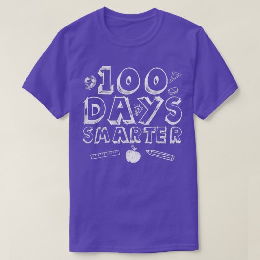 かわいいハッピースクール100日目100日 頭が切れる Tシャツ (デザイン正面)