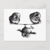 かわいいハッピースポーティなフクロウ ポストカード (正面)