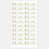 かわいいハッピーゼリービーンズのジャンプパーソナライズされた漫画 ラベル (シート)