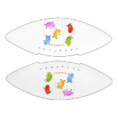 かわいいハッピーゼリービーンズ跳び漫画イラストレーション アメリカンフットボール (パネル)