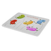 かわいいハッピーゼリービーンズ跳び漫画イラストレーション カッティングボード (角)