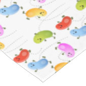 かわいいハッピーゼリービーンズ跳び漫画イラストレーション テーブルクロス (アングル)