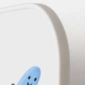 かわいいハッピーゼリービーンズ跳び漫画イラストレーション ピックルボールラケット (左詳細)