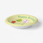 かわいいハッピーゼリービーンズ跳び漫画イラストレーション ペーパーボウル (傾斜あり)