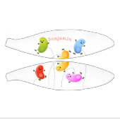 かわいいハッピーゼリービーンズ跳び漫画イラストレーション ミニバスケットボール (パネル)