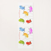 かわいいハッピーゼリービーンズ跳び漫画イラストレーション ヨガマット (裏面)