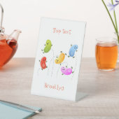 かわいいハッピーゼリービーンズ跳び漫画イラストレーション 台座サイン (インサイチュ)