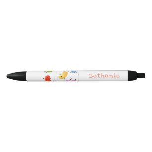 かわいいハッピーゼリービーンズ跳び漫画イラストレーション 黒ボールペン