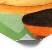 かわいいハッピータイガー顔スクエアポスタープリント ポスター (角)