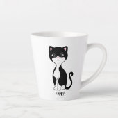 かわいいハッピータキシード猫 カフェラテマグ (右)