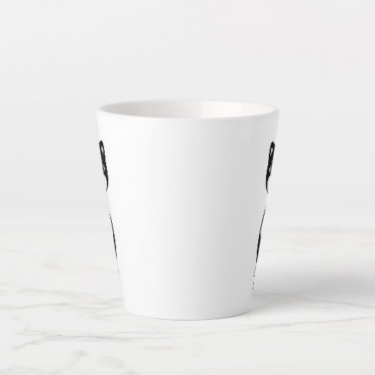 かわいいハッピータキシード猫 カフェラテマグ (正面)