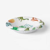 かわいいハッピーダノバースデーパーティープレート ペーパーボウル (傾斜あり)