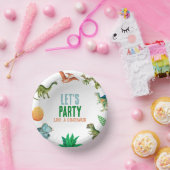 かわいいハッピーダノバースデーパーティープレート ペーパーボウル (パーティー)