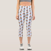 かわいいハッピーチョコレートキャンディバー漫画のキャラクター カプリレギンス (正面)