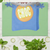 かわいいハッピーチョコレートキャンディバー漫画のキャラクター キッチンタオル (折り畳み)