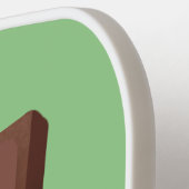 かわいいハッピーチョコレートキャンディバー漫画のキャラクター ピックルボールラケット (左詳細)