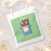 かわいいハッピーチョコレートキャンディバー漫画のキャラクター フェイバーバッグ (クリップ留めされた状態)