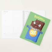 かわいいハッピーチョコレートキャンディバー漫画のキャラクター プランナー手帳 (ディスプレー)