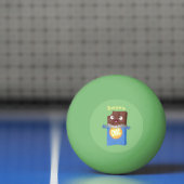 かわいいハッピーチョコレートキャンディバー漫画のキャラクター 卓球ボール (ネット)